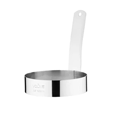 Image of Vogue GD696 Long Handled Egg Ring, Stainless Steel, 100 mm Diameter