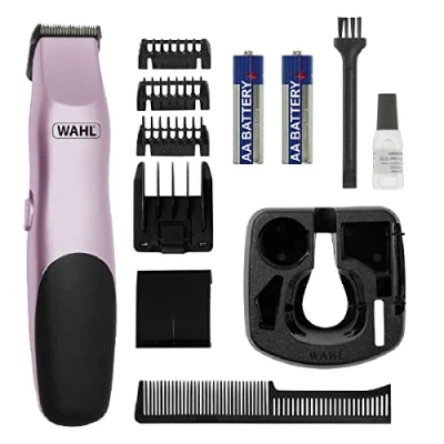 Image of WAHL Trimmer for Women, Ladies Shavers, Female Hair Removal Methods, Bikini Trimming and Styling, Battery Operated, Personal Kit, Pink