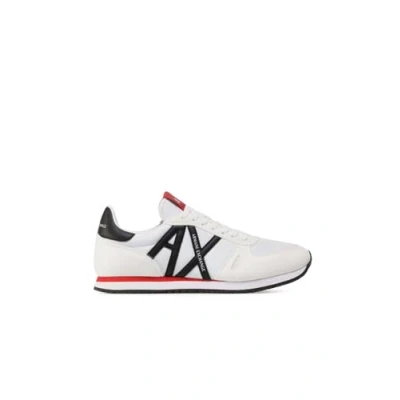 Image of Armani Exchange Trainers, Men&#039;s, Size: 7, White/red/blue Imitation leather/ textile