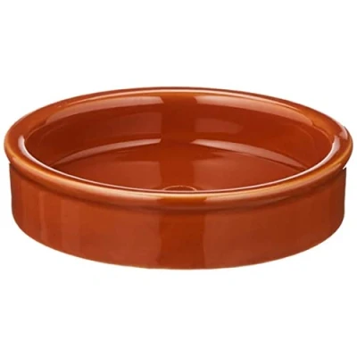 Image of Titan Tapas Dish 4inch / 10cm Case of 6 Porcelain Dishes piece, Brown