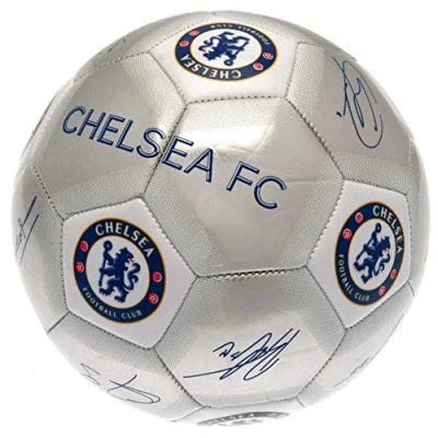 Image of Chelsea FC Special Edition Signature Soccer Ball (5) (Silver/Royal Blue/White), Silver/Royal Blue/White, 5