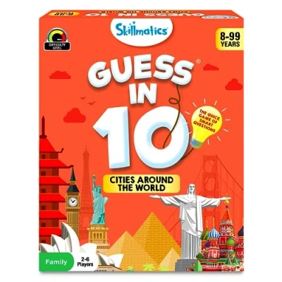 Image of Skillmatics Card Game Guess in 10 Cities Around the World, Stocking Stuffers, Geography and History, Educational Travel Toys for Boys &amp; Girls, Gifts Ages 8, 9, Up