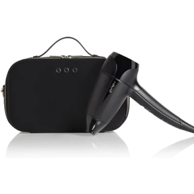Image of ghd Flight+ Travel Hair Dryer Compact, Lightweight, Dual Voltage, Powerful Drying with Luxurious Case (Black)