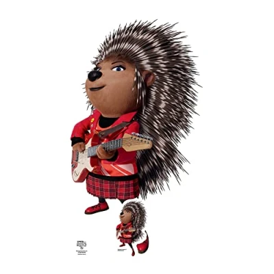 Image of Star Cutouts SC4083 Ash Porcupine Sing Cardboard Cutout With Mini Birthday Party Decoration Gift