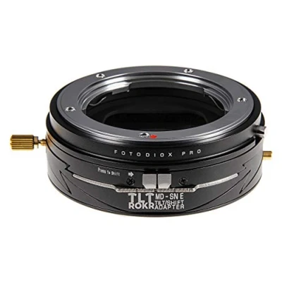 Image of Fotodiox Pro TLT ROKR Tilt/Shift Lens Mount Adapter Compatible with Minolta MD Lenses to Sony E Cameras