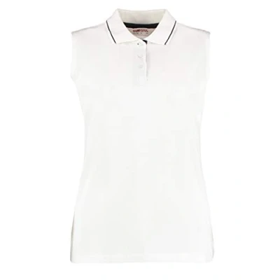 Image of New Gamegear Womens Ladies Golf Proactive Sleeveless Polo Shirt White/Navy Size 8