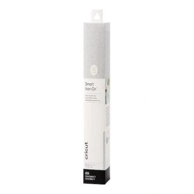 Image of Cricut Smart Glitter Iron On Silver 2.7 m (9 ft) Heat Transfer Vinyl Roll (HTV) For use with Explore 3 and Maker