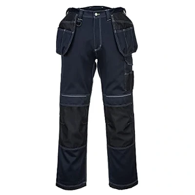 Image of Portwest T602 Reinforced Durable PW3 Holster Work Trouser Navy/Black Short, 36