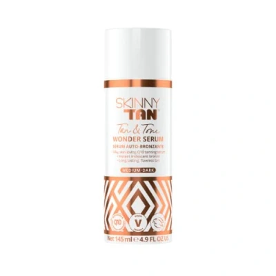 Image of Skinny Tan Wonder Serum Fake Streak Free Self with Youth Boosting Q10, Vitamin E &amp; Aloe vera for Hydrating Skincare, Vegan Cruelty Medium, 145ml