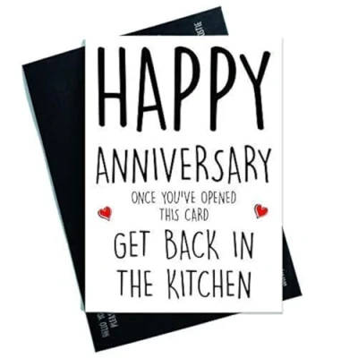 Image of Funny Anniversary Card Wife Husband Boyfriend Girlfriend Celebration Banter Witty Adult Humour Joke Cards PC282