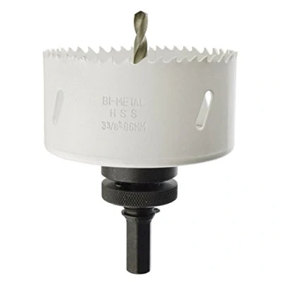 Image of 86mm HSS Hole Saw Holesaw BiMetal Blade Cutter Drill And Adaptor Arbor