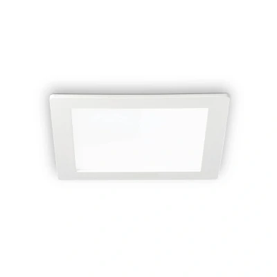Image of Groove LED 1 Light Small Square Warm Recessed Spotlight Panel White