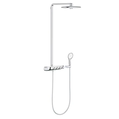 Image of GROHE Rainshower SmartControl 360 DUO Exposed Shower System with Cool Touch Thermostat (3 sprays Head mm, 2 Hand 115 Hose 1.75 m, Horizontal 50 cm Arm), Chrome, 26250000