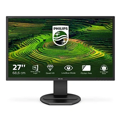 Image of Philips 272B8QJEB 27 inch QHD Monitor, 60Hz, 5ms, IPS, Speakers, Height Adjust, USB Hub (2560 x 1440, 250 cd/m, VGA / DVI D DP HDMI )