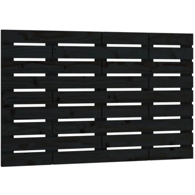 Image of vidaXL Wall Headboard Black 96x3x63 cm Solid Wood Pine