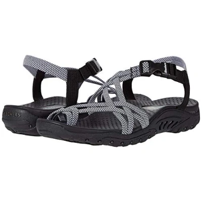 Image of Skechers Women&#039;s Reggae Irie Mon Sport Sandal, Black White, 6.5 UK