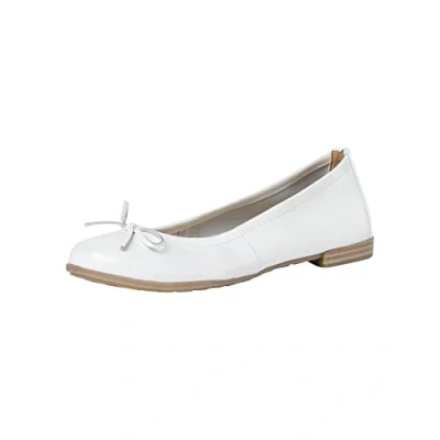 Image of Marco Tozzi Women&#039;s 2 22100 28 Ballet Flat, White, 5.5 UK