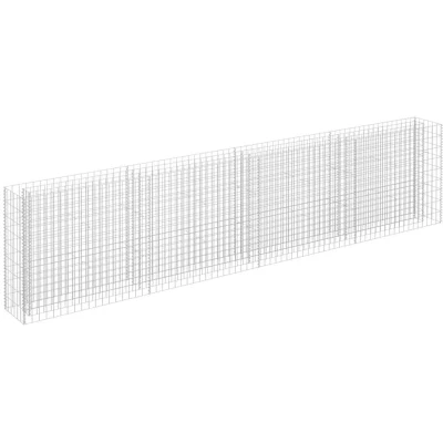 Image of vidaXL Gabion Raised Bed Galvanised Steel 360x30x90 cm