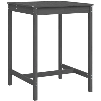 Image of vidaXL Garden Table Grey 82.5x82.5x110 cm Solid Wood Pine