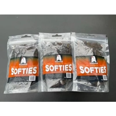 Image of Stockbull Softies Dog Training Treats Ostrich (3 x 165g bags)