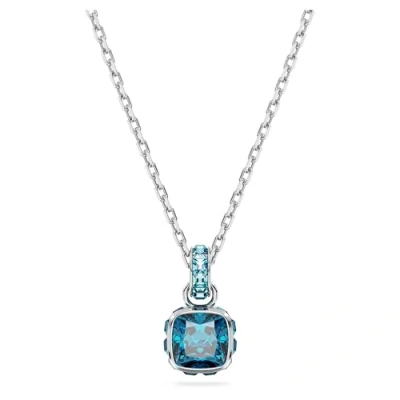 Image of Swarovski Birthstone PEND DEC Pendant Necklace, Women&#039;s, Size: One Size, Blue