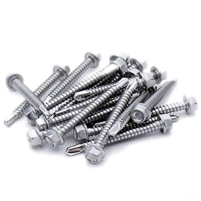 Image of No.14 x 1 (6.3mm 25mm) Hex Self Drilling Screw (Flanged) Stainless Steel (A2) (Pack of 10)