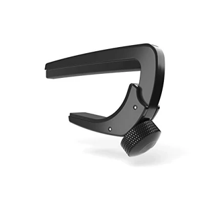 Image of D’Addario PW CP 16 Guitar Capo NS Lite Classical Ultralight for 6 String Acoustic Guitars with Nylon Strings Micrometer Tension Adjustment Black