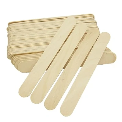 Image of EULAPGOE 300pcs Disposable Wooden Tongue Depressor Stick Mask Mixing Applying Hair Removal Waxing Spatula Wax