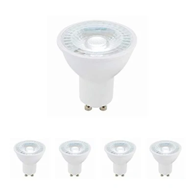 Image of GU10 LED Bulbs, Daylight White 6000K, 50W Halogen Lamp Equivalent, 6W 420 Lumens, 38 Degree Beam Angle, Long Life 25,000 Hours Pack of 4