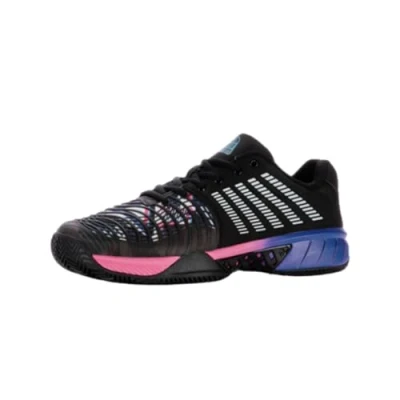 Image of K Swiss Performance Men&#039;s Express Light 3 Padel Tennis Shoes, Black/True Blue/NEON Pink, 9 UK