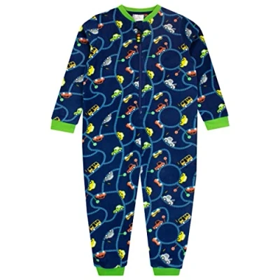 Image of Harry Bear Boys Onesie Transport Blue 8 9 Years