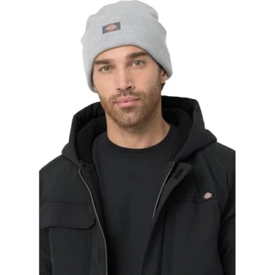 Image of Dickies, Unisex, ACRYLIC CUFFED BEANIE HAT, HEATHER GREY, OS