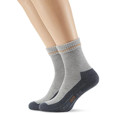 Image of Camano Men&#039;s 5942 Sports Socks, Grey (Grey 10), 5/8 UK (Pack of 2)
