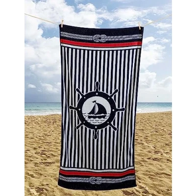 Image of Rapport Home Ultra Absorbent Nautical Adult Beach Towel