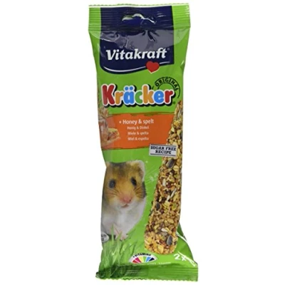 Image of Vitakraft Kracker Hamster Small Animal Food Honey Spelt, Pack of 5