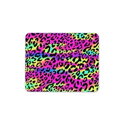 Image of Awesome Leopard Print Mouse Mat Pad Pink Girls Neon Animal PC Computer #8519