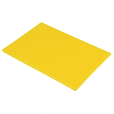 Image of Hygiplas LDPE Chopping Board, Yellow Colour Coded Cooked Meat Prep, Standard Size: 12(H) x 450(W) 300(L)mm, Low Density Polyethylene, Non Porous Prevents Flavour / Odour Absorption, J254