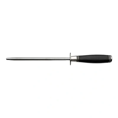 Image of Katana Saya 20cm Diamond Knife Sharpening Rod, Pakkawood Handle, Black