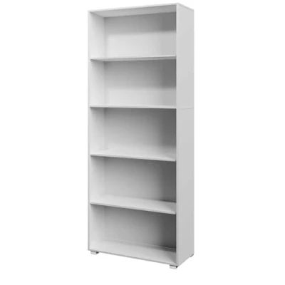 Image of CASARIA® Vela 5 Tier Bookcase Wooden Bookshelf Modern Storage Rack Organiser Shelving for Books Tall Free Standing Book Case Cabinet Shelf Unit 190x60x28 cm White
