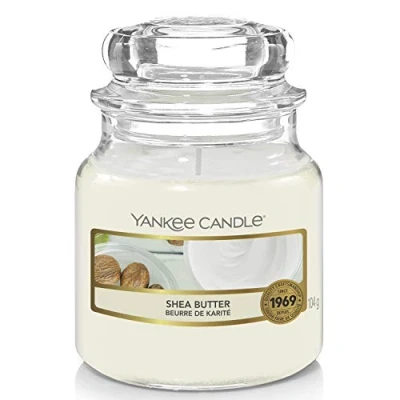 Image of Yankee Candle Scented Shea Butter Small Jar Burn Time: Up to 30 Hours