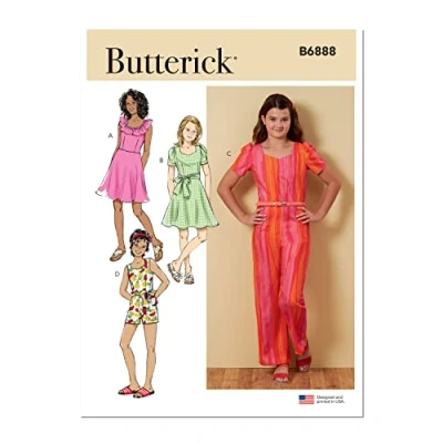 Image of Butterick B6888A Girl/Girl Plus Sportswear A (7 8 10 12 14)