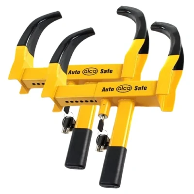 Image of alca AutoSafe Campervan Trailer Wheel Tyre Clamp Extendable Heavy Duty Anti Theft Protection Set of 2 x306000