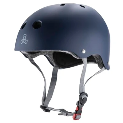 Image of Triple 8 Brainsaver EPS Unisex Rubber Helmet, Blue, XS/S