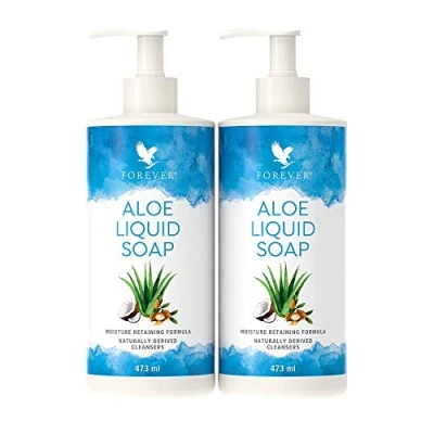 Image of Forever Living Products Aloe Liquid Soap, 473ml, Cleanse and Moisturise, Vegan friendly, pure Vera blended with Jojoba oil. (bundle of 2)