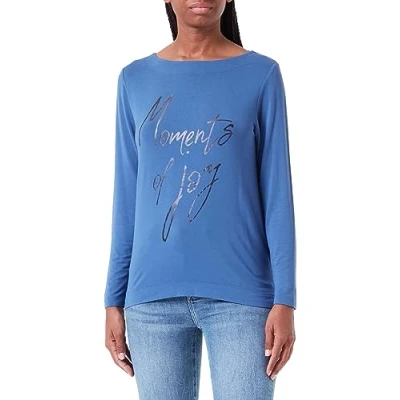 Image of s.Oliver Women&#039;s 2136108 Long Sleeved T Shirt, Blue, 8
