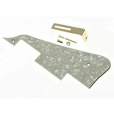 Image of KAISH Aged Pearl LP Guitar Pickguard with Gold Bracket for Epiphone Les Paul