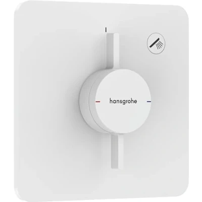 Image of hansgrohe DuoTurn Q shower mixer conceiled for 1 function, tap, single lever iBox universal 2, matt white, 75614700
