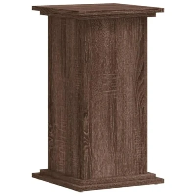 Image of vidaXL Brown Oak Plant Stand/Flower Pot Holder Engineered Wood, Large Top Surface, Easy to Clean, 33 x 60 cm, Max Load kg