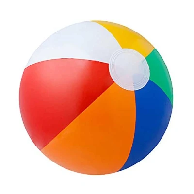 Image of SHATCHI 16/20/24 inch Beach Ball Inflatable Multi Coloured Holiday Swimming Pool Party Toys Blow Up Summer Game, 1pk 12pk, Rainbow, 2pcs