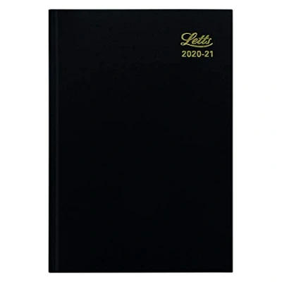 Image of Letts Academic 20.21 Standard A5 Week to View 18 Month English Diary Black